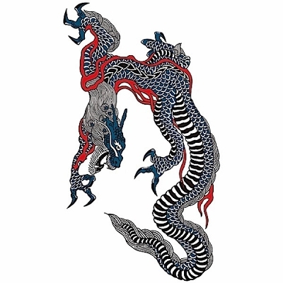 タトゥーシール 大型・臥龍 タトゥーシール 大型・臥龍