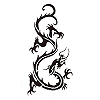 タトゥーシール 黒ドラゴン