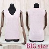 ニットベスト単品 ピンク BIG