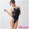 SM122ラバータッチナイロン極薄競泳水着 (BLACK XXL)